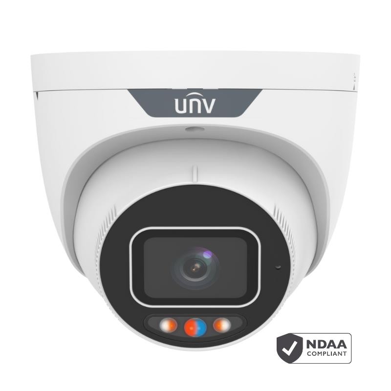 CÂMARA IP DOME 8MPX 2.8mm IV30m 130dB WDR TRI-GUARD2.0 LUZ AZUL/VERMELHA