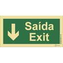 SINAL FOTOLUMINESCENTE SAÍDA 200x100mm