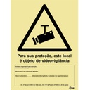 SINAL PVC OPACO CCTV CÂMARAS PARA INTERIOR 150x200mm