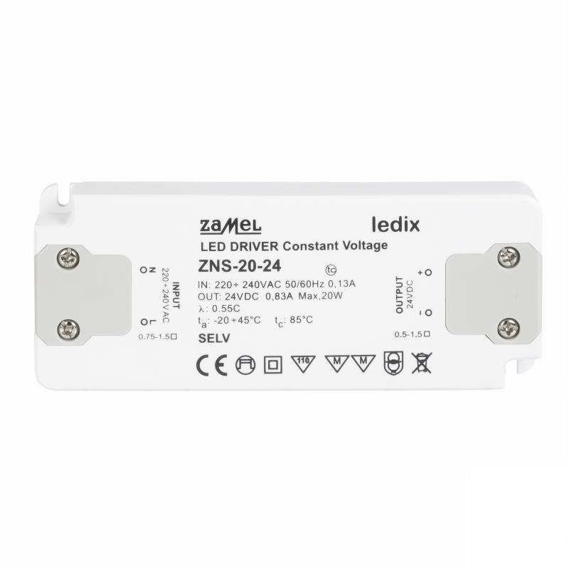 FONTE ALIMENTAÇÃO LED SLIM 24Vdc 20W