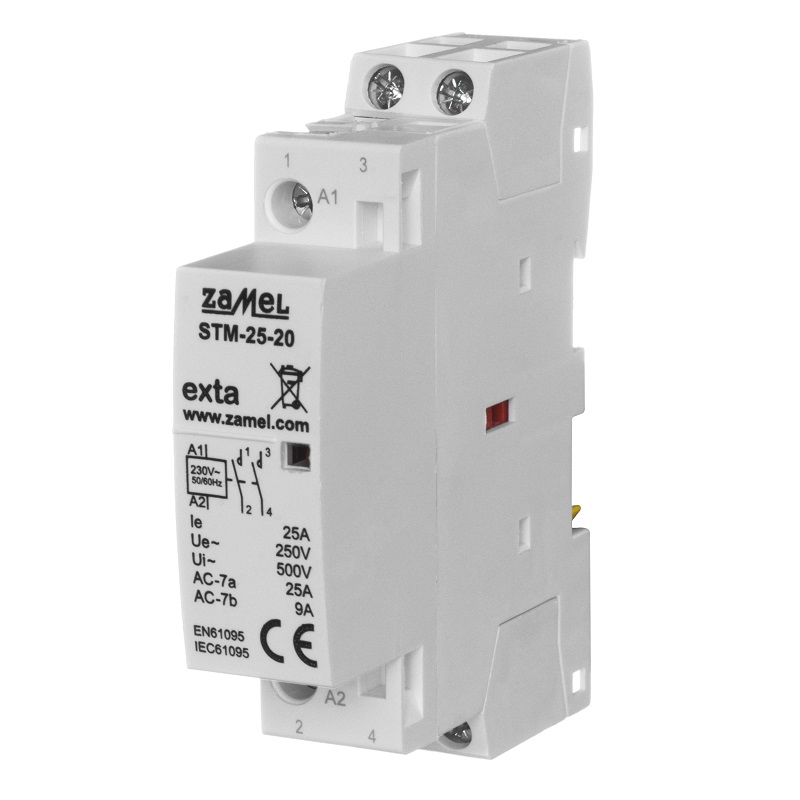 CONTACTOR MODULAR ELECTROMAGNÉTICO 25A 2xNA 230Vac