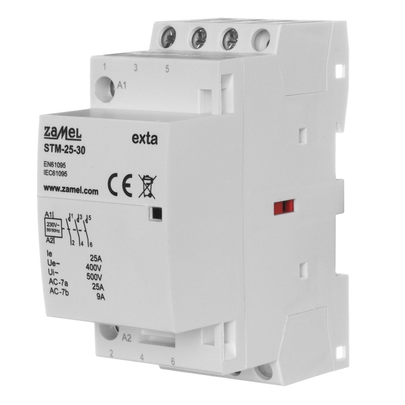 CONTACTOR MODULAR ELECTROMAGNÉTICO 25A 3xNA 230Vac