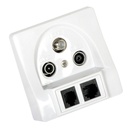 TOMADA TERMINAL TV-FM-SAT/RJ45-RJ11