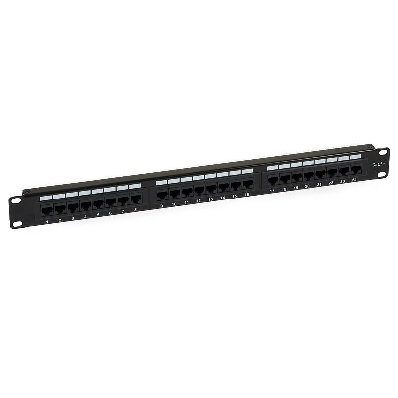 PAINEL 24 PORTAS CAT 5E 19" RACK