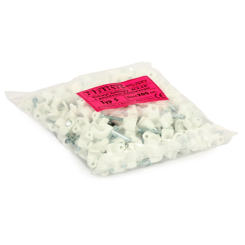 200x ABRAÇADEIRA CLIP CABO 5mm 