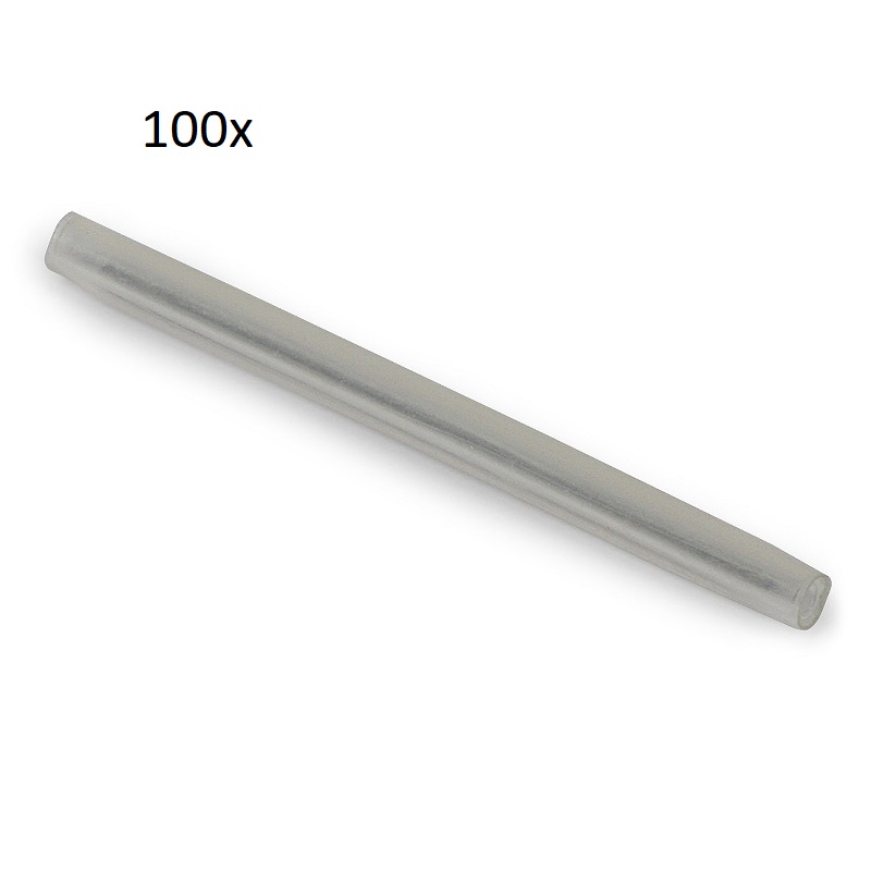 100x TUBO TERMO RETRÁTIL EMENDAS FIBRA ÓTICA 40mm