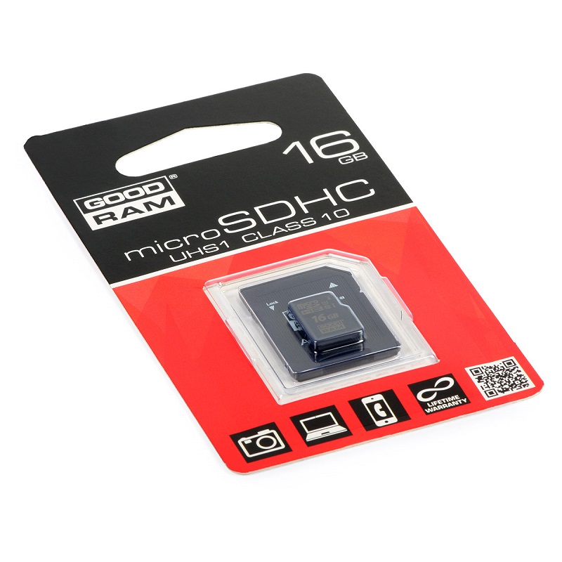 GOODRAM MICROSDHC 16GB UHS-I CLASS 10 COM ADAPTADOR