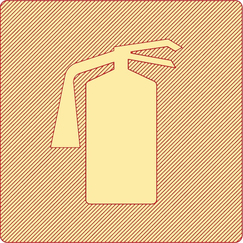 SINAL FOTOLUMINESCENTE PREMIUM ACRÍLICO EXTINTOR 200x200mm