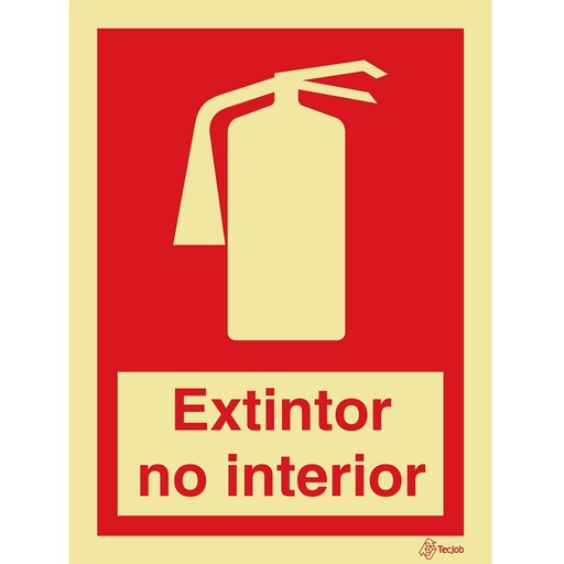 [I0015A] SINAL FOTOLUMINESCENTE COM TEXTO EXTINTOR NO INTERIOR 150x200mm
