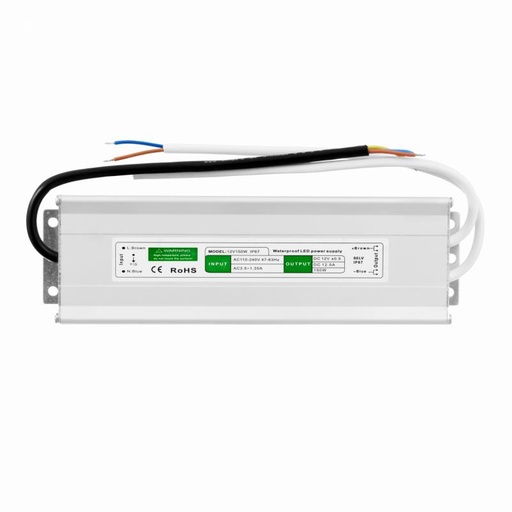 [ZMZAH15012] FONTE ALIMENTAÇÃO LED HERMÉTICA SLIM 12Vdc 150W IP67