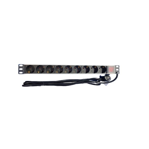 [DPR9120231S] EXTENSÃO 19" RACK 9xTOMADAS SCHUKO 230Vac