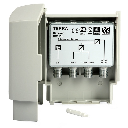 [DPR82018] AMPLIFICADOR ANTENA TRIPLEXER DC015L VHFI/II+FM+UHF