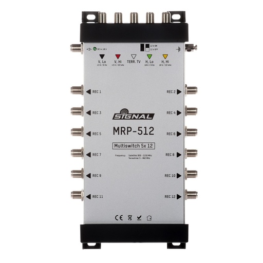 [DPR68512] MULTISWITCH SIGNAL MRP-512 5xENTRADAS / 12xSAÍDAS TV TERRESTRE PASSIVO