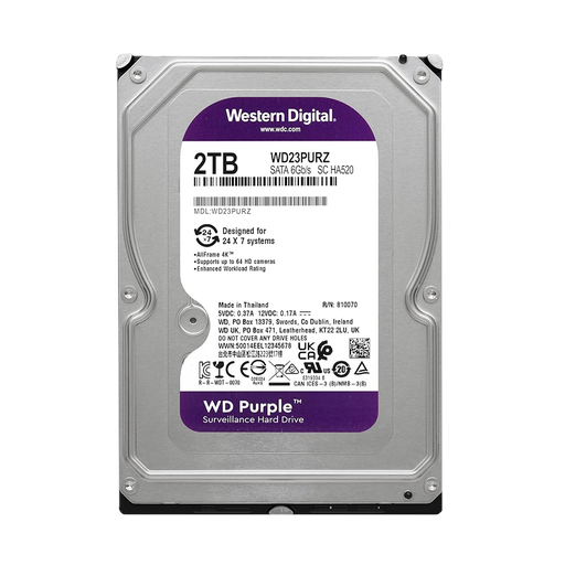 [UNV2000WD23PURZ] HDD DISCO RÍGIDO WD PURPLE 2TB 64MB 3.5" SATA